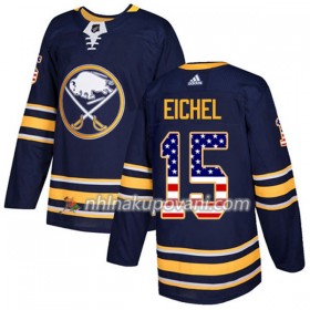 Buffalo Sabres Dresy Jack Eichel 15 2017-2018 USA Flag Fashion Modrá Adidas Authentic - Pánské